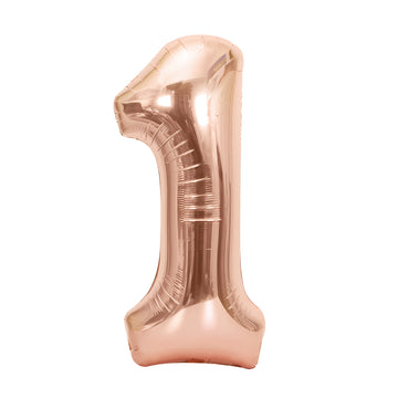 16"/ 32"/ 40 inch 0-9 Rose Gold Number Balloons with Individually Packaged