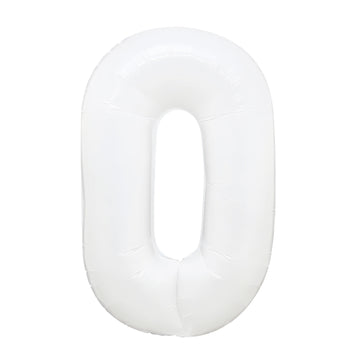16"/ 32"/ 40 inch 0-9 White Number Balloons with Individually Packaged