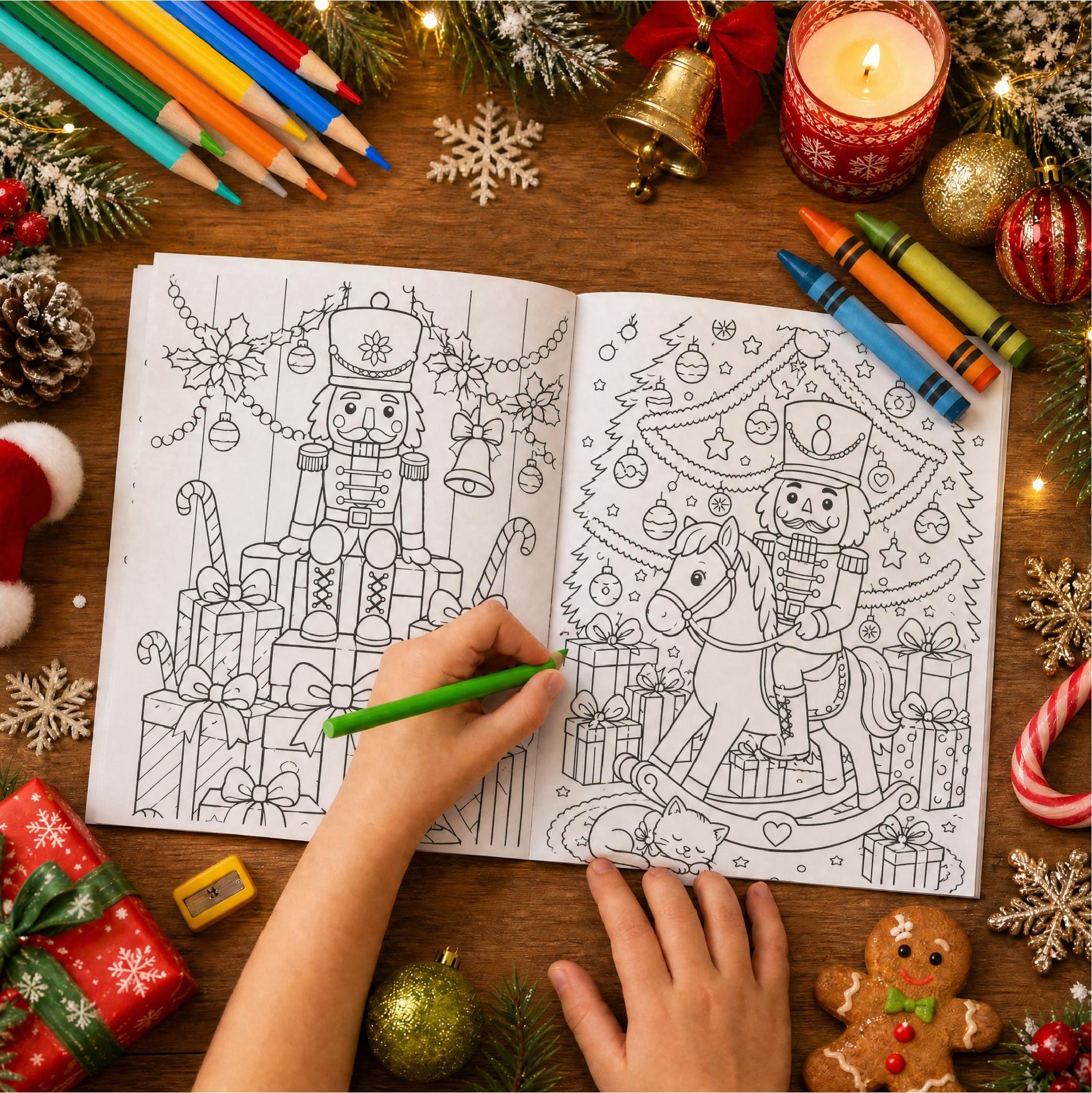 10 Pack Mini Christmas Coloring and Activity Books for Kids - 12 Double-Sided Pages with Santa, Snowman and Holiday Puzzles - Portable Party Favors and Stocking Stuffers
