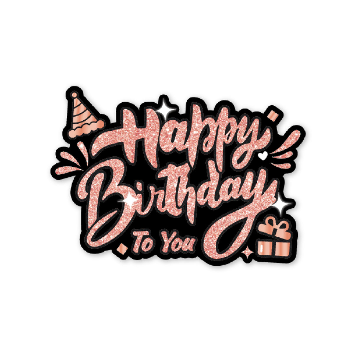 Black & Pink Happy Birthday Decorations Set for Girls/ Women/ Men, 18th-80th Birthday Banner, Cake Topper, Cupcake Toppers & Hanging Swirls, 29PCS Birthday Party Supplies