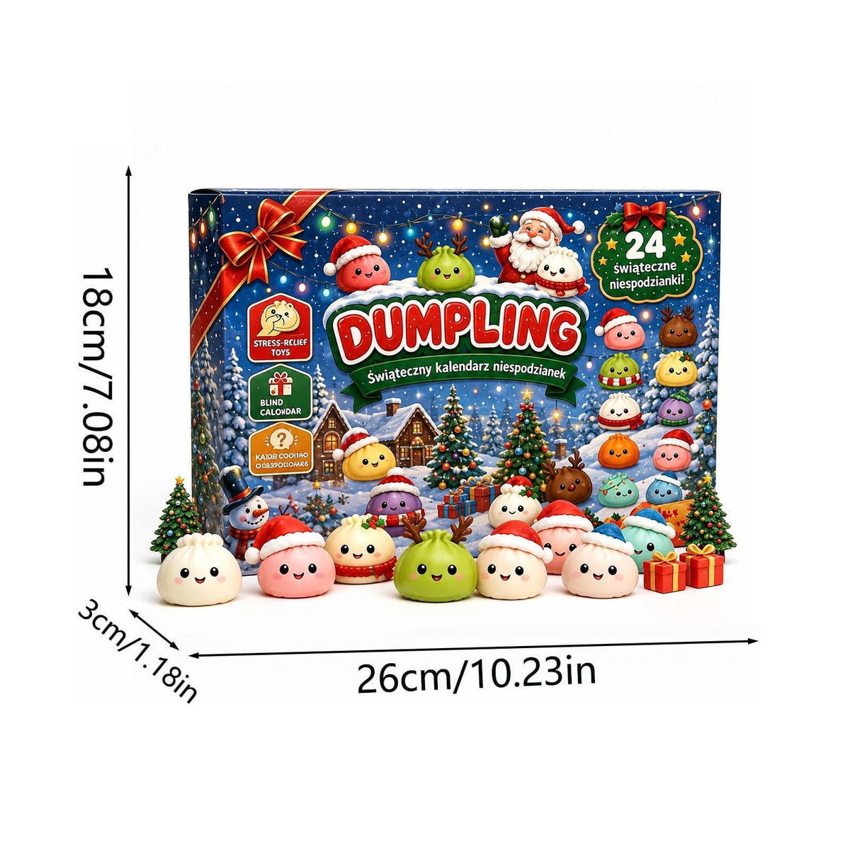 2026 Christmas Squishy Advent Calendar, 24-Day Countdown with 24 Mini Squishies for Kids 8+ & Adults