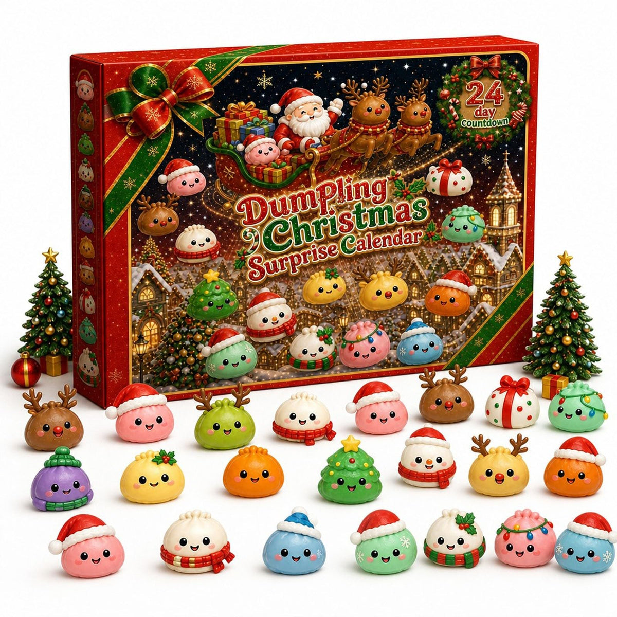 2026 Christmas Squishy Advent Calendar, 24-Day Countdown with 24 Mini Squishies for Kids 8+ & Adults