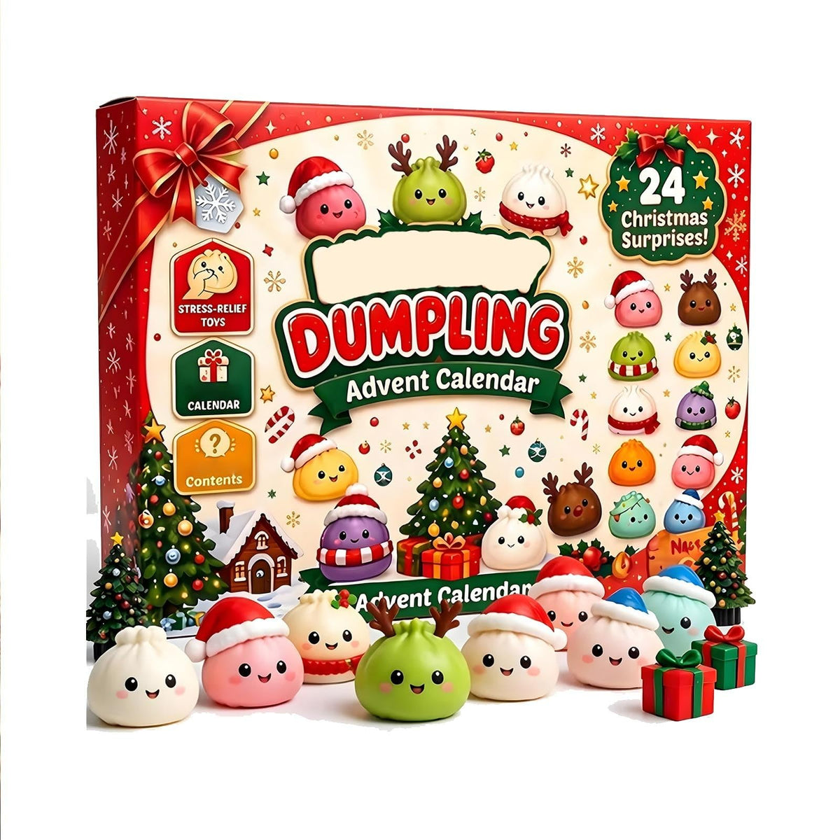 2026 Christmas Squishy Advent Calendar, 24-Day Countdown with 24 Mini Squishies for Kids 8+ & Adults
