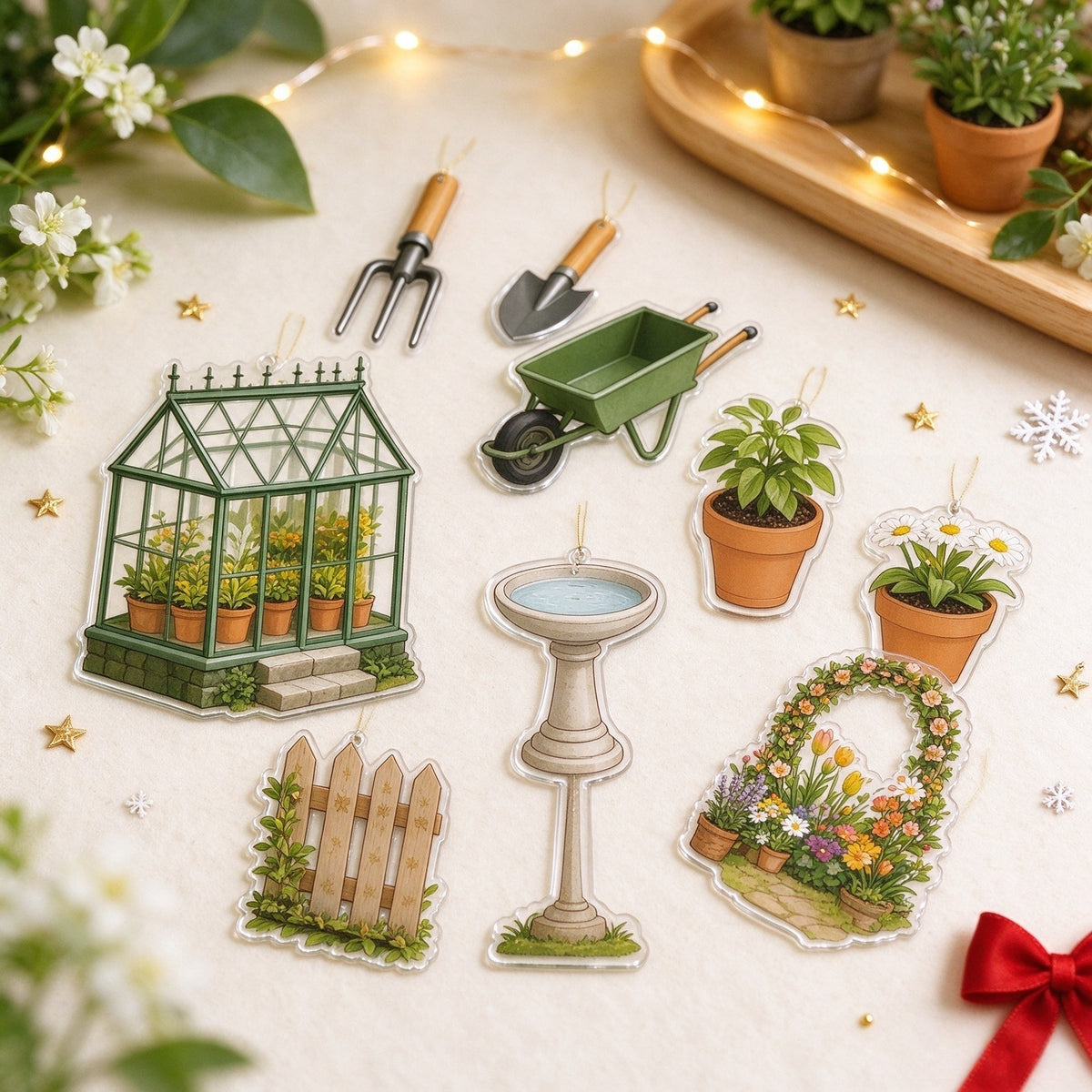 2026 Garden & Wildlife Advent Calendar – 24 Acrylic Ornaments, Christmas Countdown Gifts for Nature Lovers