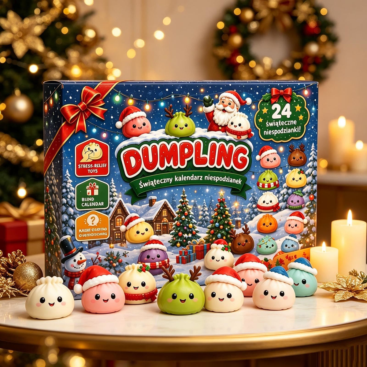 2026 Christmas Squishy Advent Calendar, 24-Day Countdown with 24 Mini Squishies for Kids 8+ & Adults