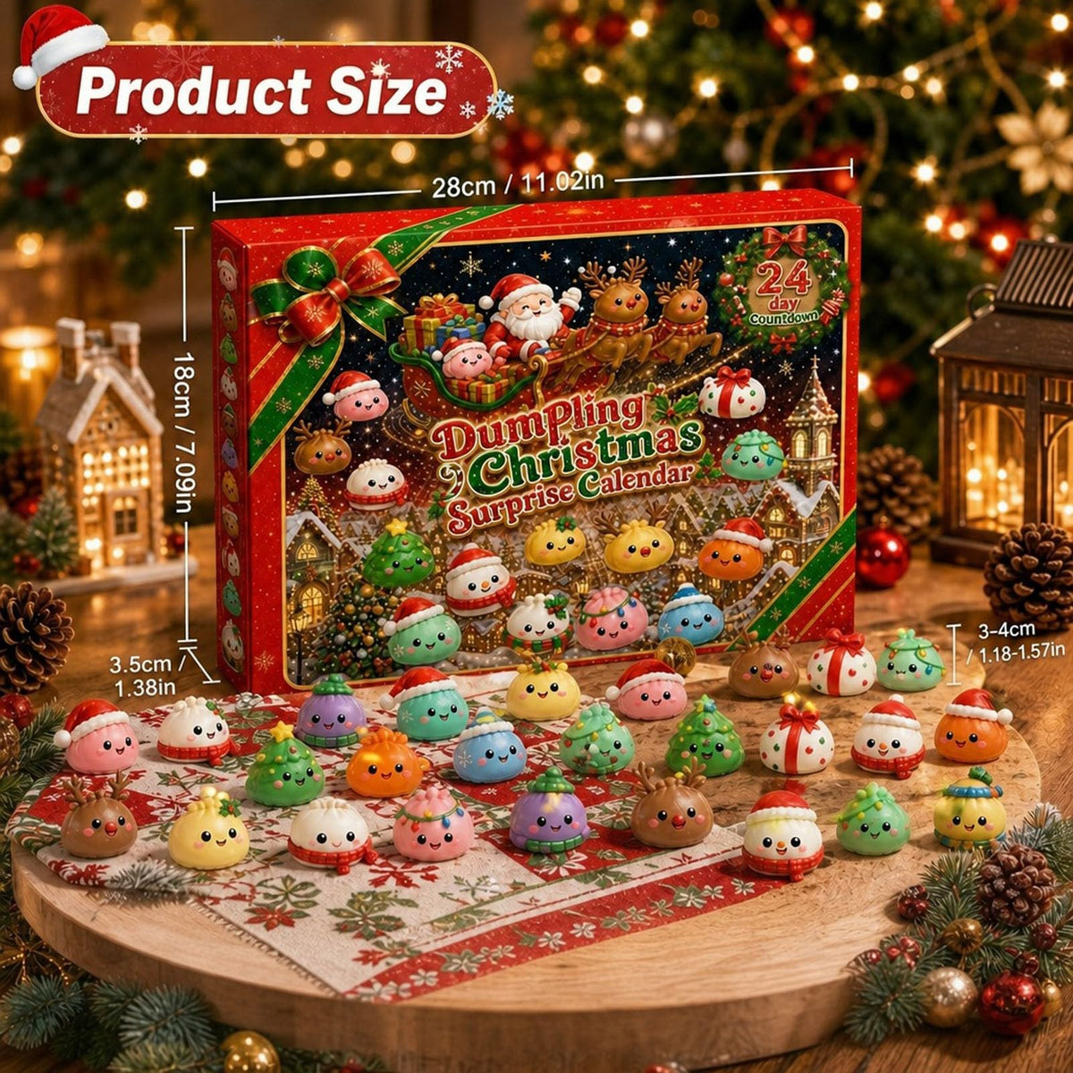 2026 Christmas Squishy Advent Calendar, 24-Day Countdown with 24 Mini Squishies for Kids 8+ & Adults