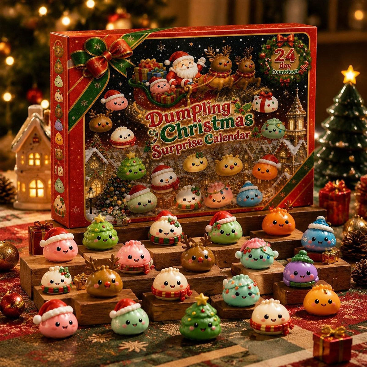 2026 Christmas Squishy Advent Calendar, 24-Day Countdown with 24 Mini Squishies for Kids 8+ & Adults