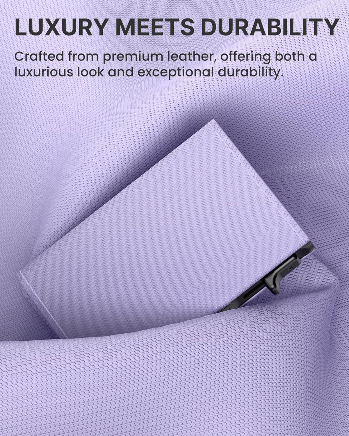 2026 New Leather Wallet for Women, Slim Pop Up Credit Card Holder with ID Window, Top Grain Leather RFID Blocking Minimalist Wallet, Small Card Case Holds Up to 13 Cards & 15+ Bills, Gifts for Women