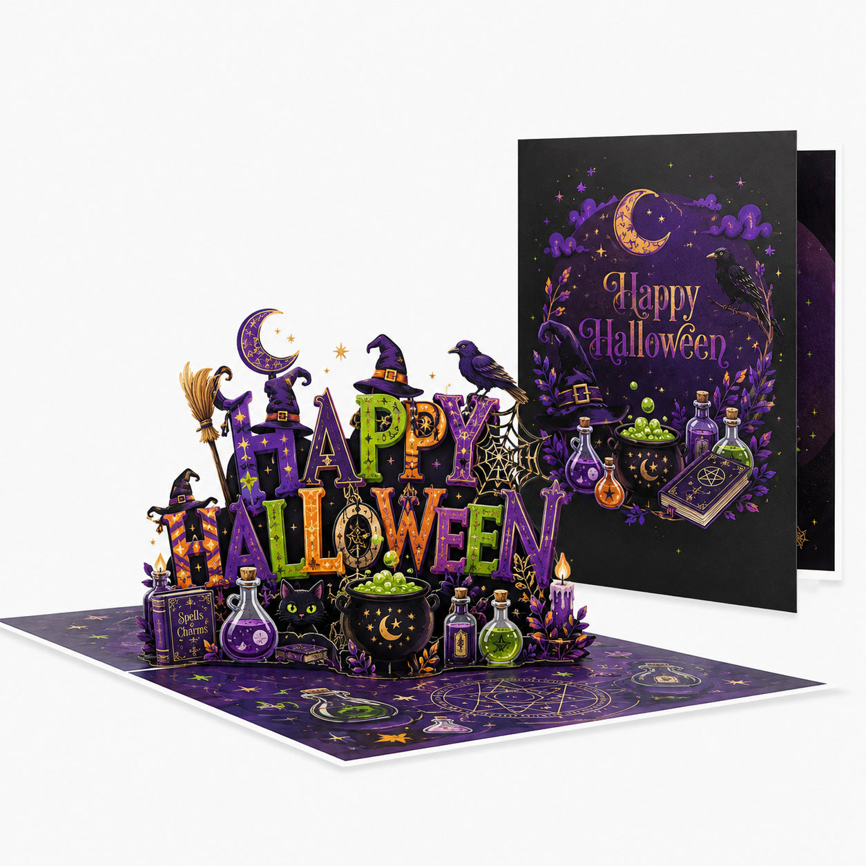 2026 New Halloween 3D Greeting Card: Spooky Party Beer Skull