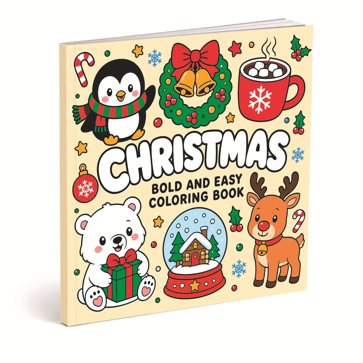 20x20cm Christmas Coloring Book for Kids and Adults (4 Themes Optional)