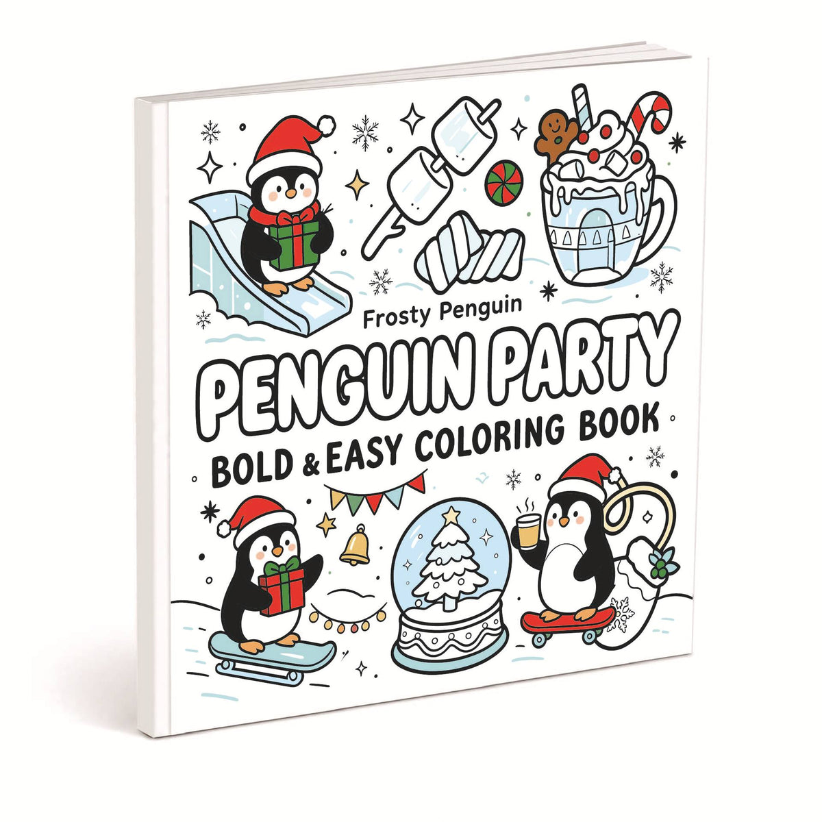20x20cm Christmas Coloring Book for Kids and Adults (4 Themes Optional)