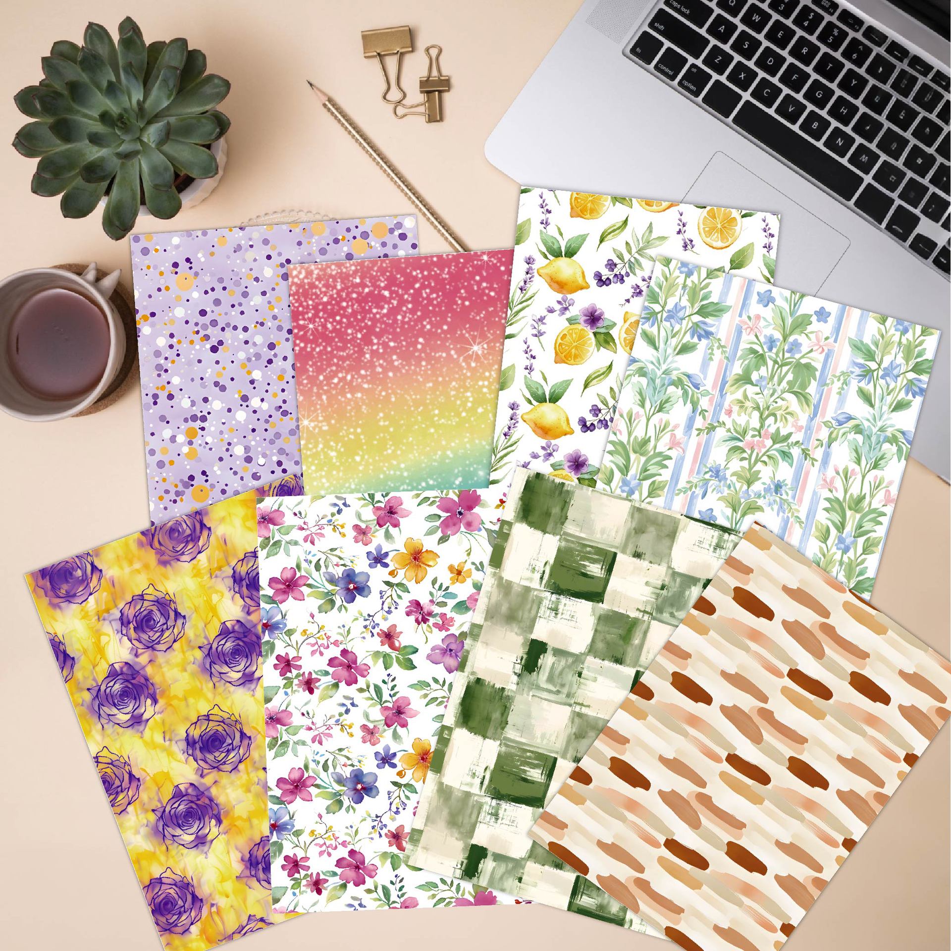 30 Sheets Vintage Floral Scrapbook Paper Pad – 5.5 x 7.8" Aesthetic Journaling Decorative Paper for Card Making, DIY Crafts, Junk Journal & Photo Album
