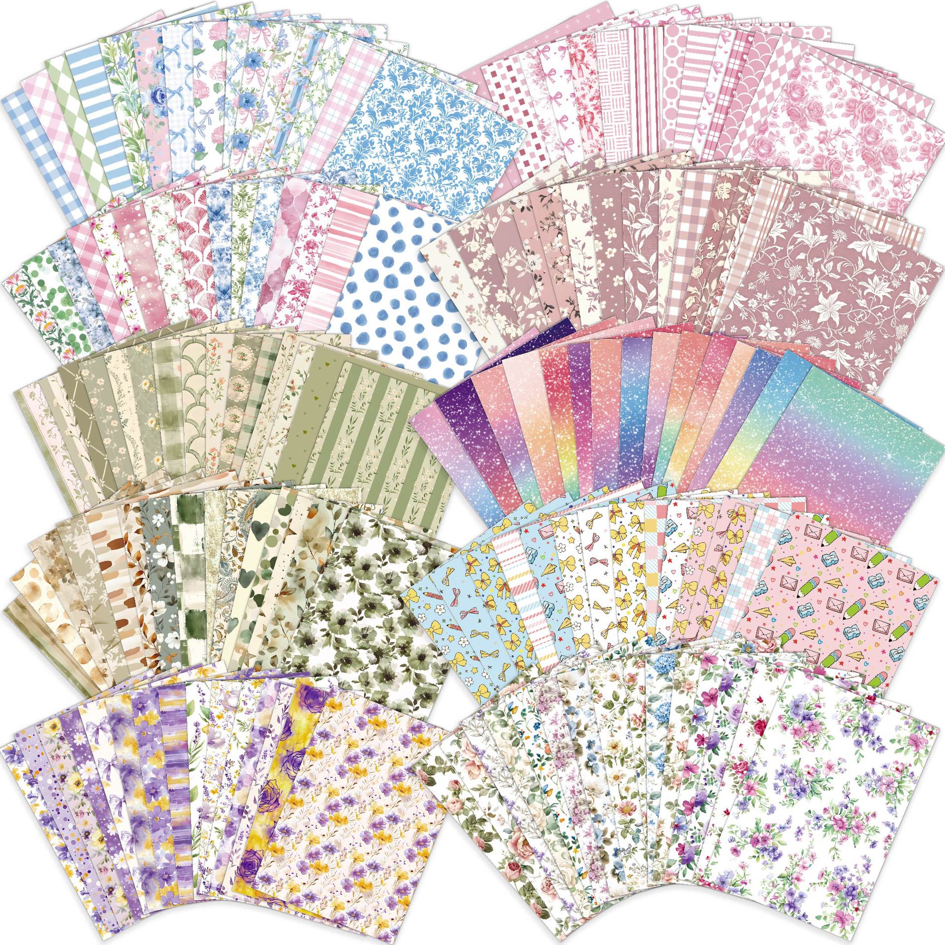 30 Sheets Vintage Floral Scrapbook Paper Pad – 5.5 x 7.8" Aesthetic Journaling Decorative Paper for Card Making, DIY Crafts, Junk Journal & Photo Album