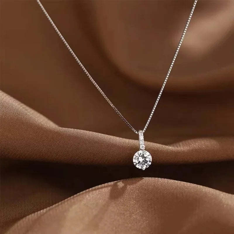Fashion Simple Personalized Alloy Necklace Lats Shiny Collar Suitable for Women's Daily Accessories Holiday Gifts-S084