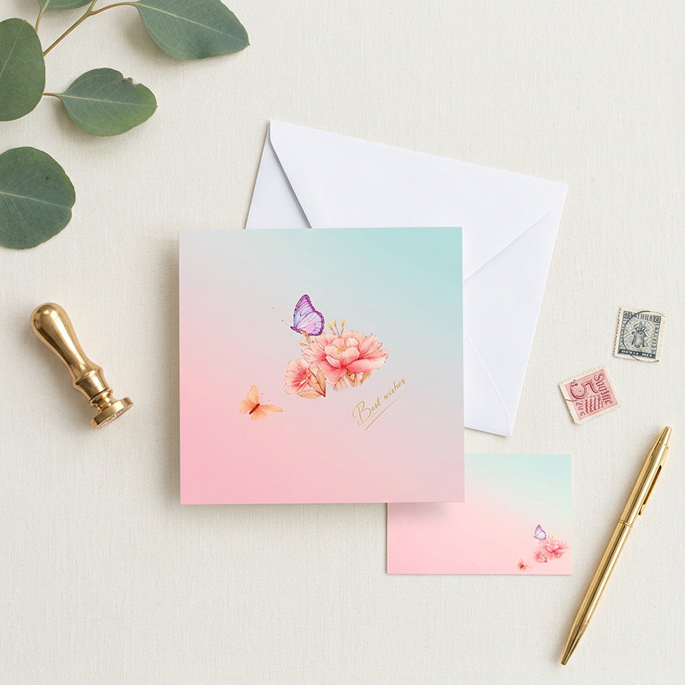 3D Floral Bouquet Pop-Up Greeting Cards Set (4-Pack)