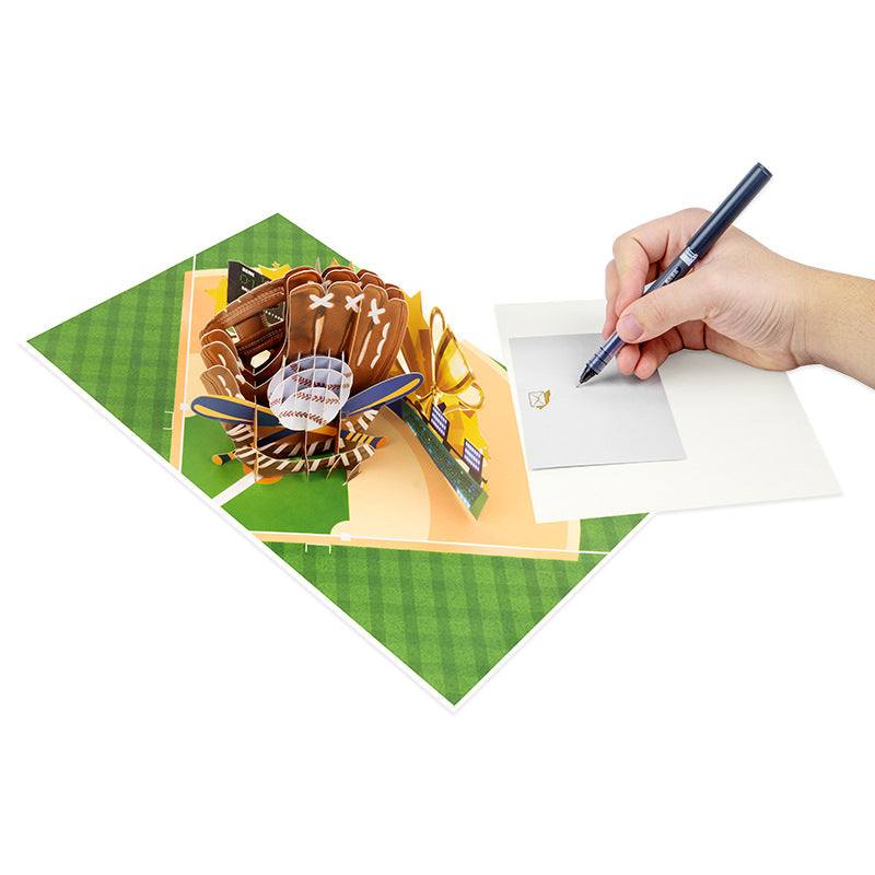 3D Pop-Up Baseball Home Run Greeting Card