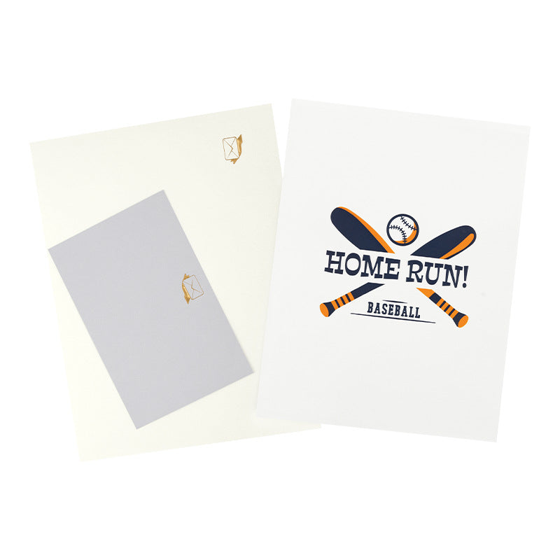 3D Pop-Up Baseball Home Run Greeting Card