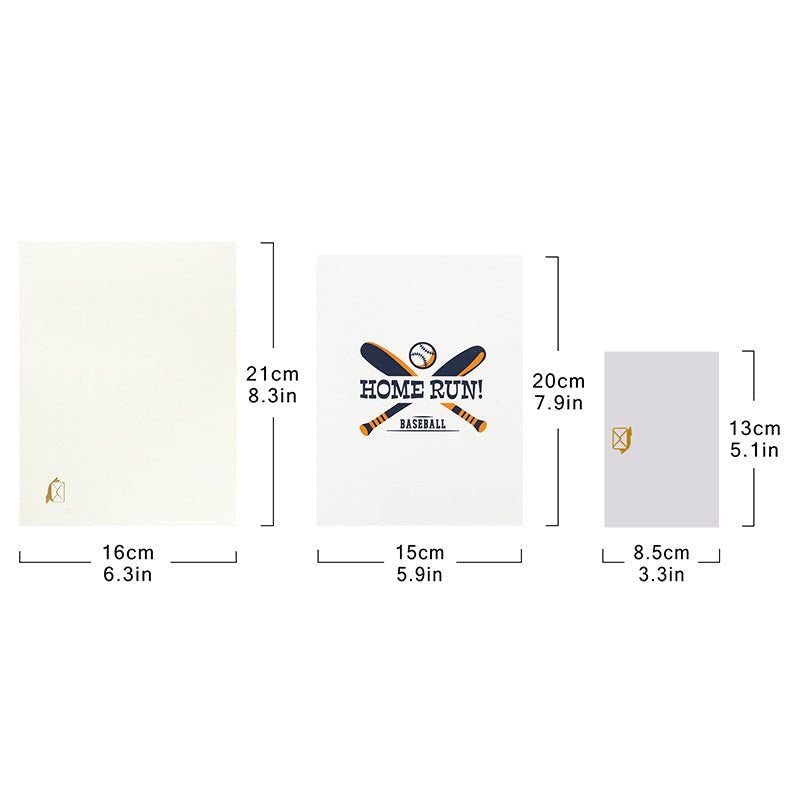 3D Pop-Up Baseball Home Run Greeting Card