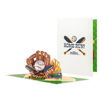 3D Pop-Up Baseball Home Run Greeting Card