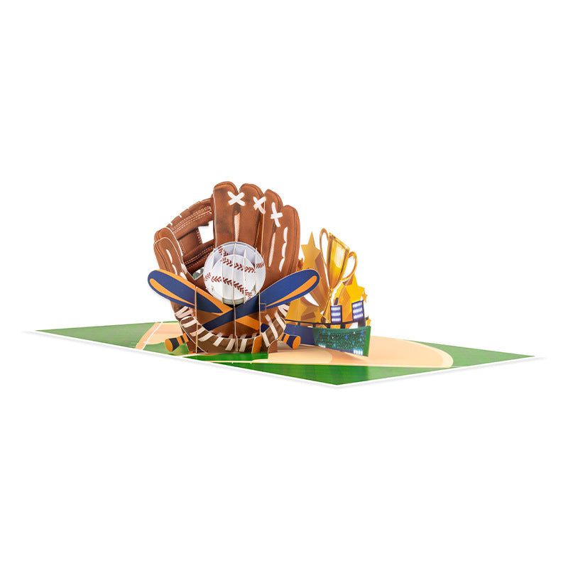 3D Pop-Up Baseball Home Run Greeting Card