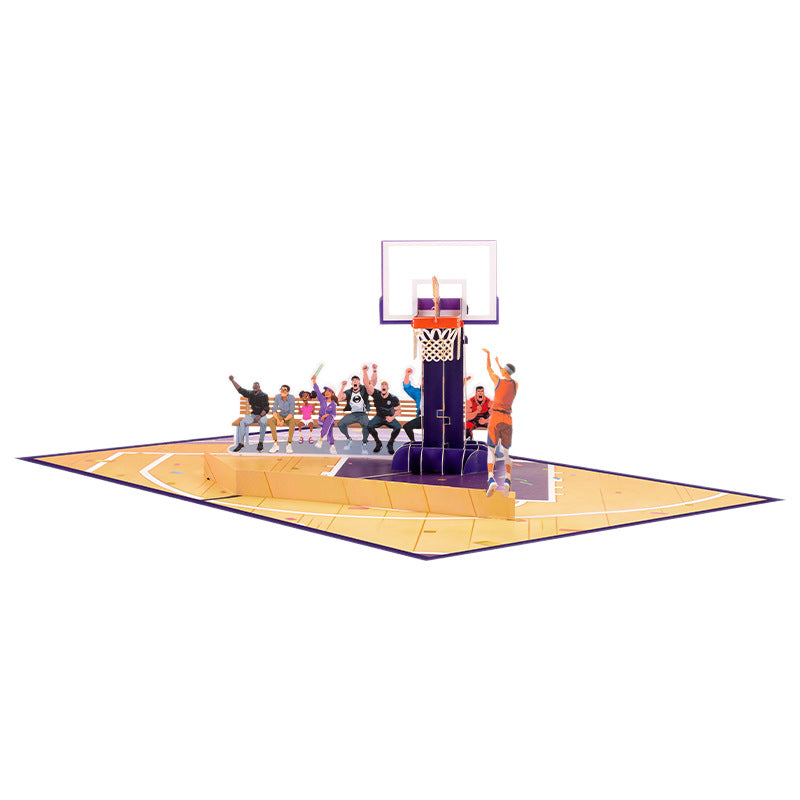 3D Pop-Up Basketball Three-Pointer Greeting Card