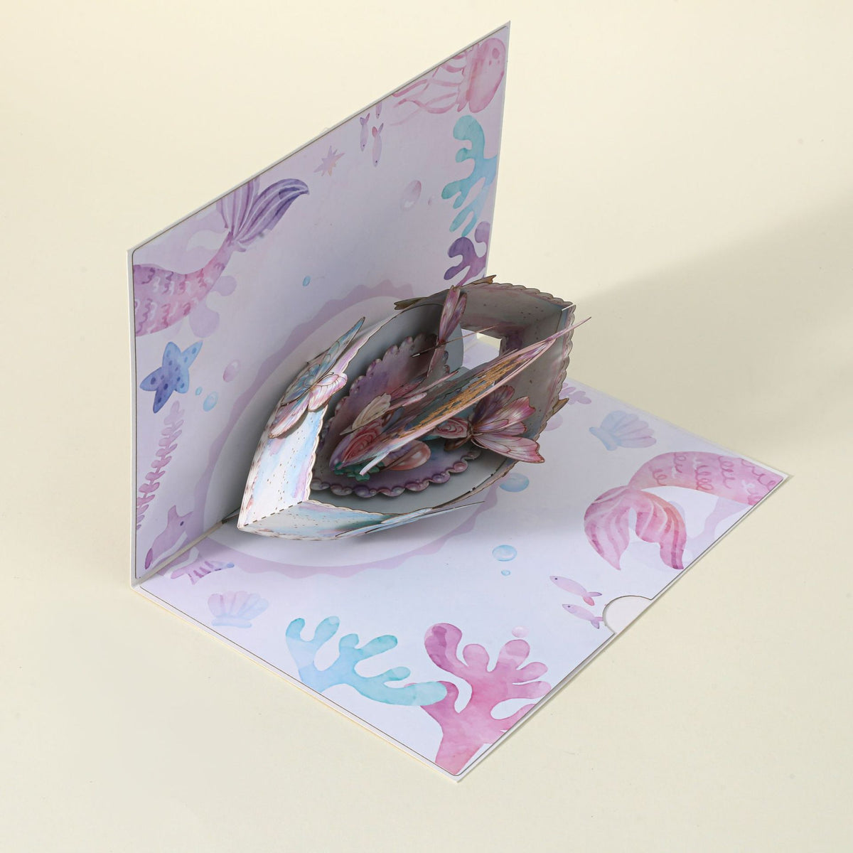 3D Pop-Up Butterfly Cake Birthday Card