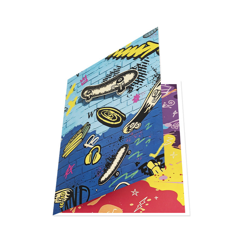 3D Pop-Up Skateboard Card