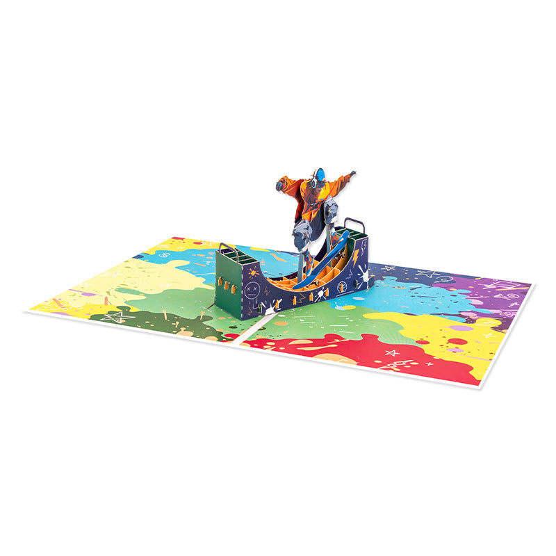 3D Pop-Up Skateboard Card