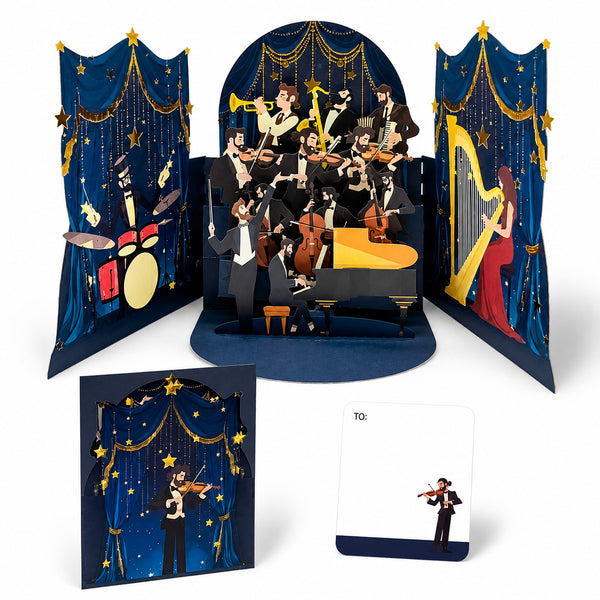 3D Pop Up Concert Hall Birthday Cards for Audiophiles/ Musicians / Singers / Music Enthusiast Popup Greeting Card