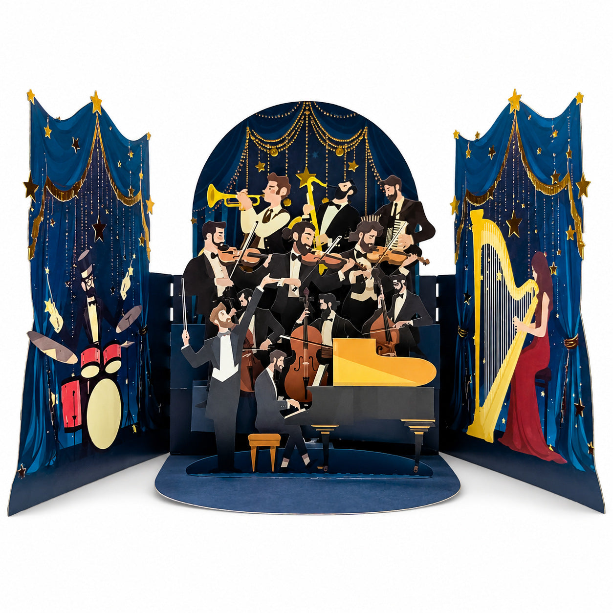 3D Pop Up Concert Hall Birthday Cards for Audiophiles/ Musicians / Singers / Music Enthusiast Popup Greeting Card