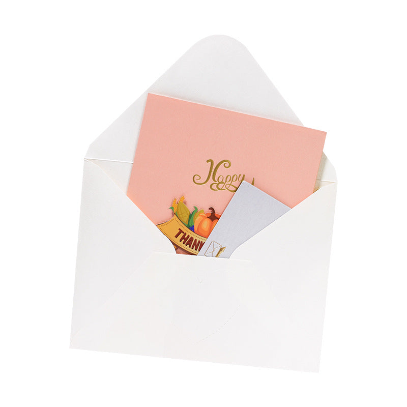 Pumpkin Turkey Thanksgiving Greeting Card 3D Pop up  Holiday Card