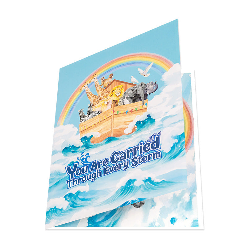 3D Popup Noah's Ark Greeting Card – Inspirational, Handmade Gift, Business Thank-You Card