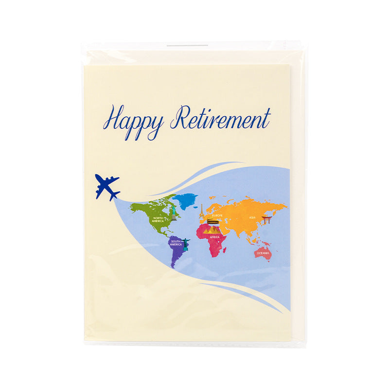 3D Pop-Up Happy Retirement Greeting Card