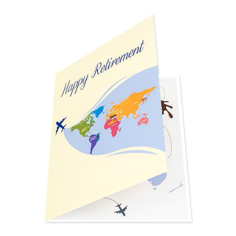 3D Pop-Up Happy Retirement Greeting Card
