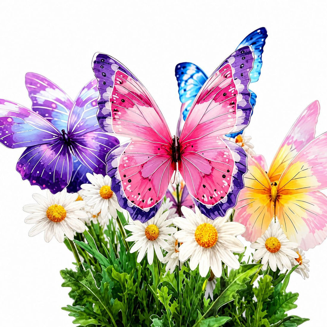 3D Pop Up PET UV Printed Butterflies Happy Birthday Cards, 3D Popup Happy Birthday Greeting Card