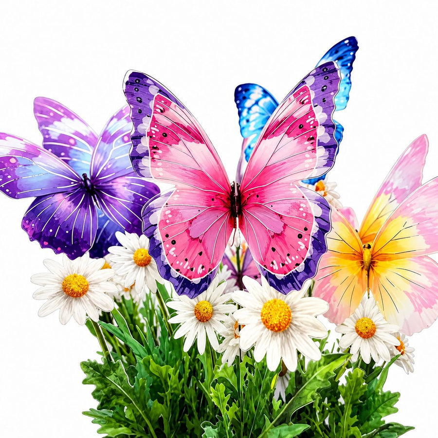 3D Pop Up PET UV Printed Butterflies Happy Birthday Cards, 3D Popup Happy Birthday Greeting Card