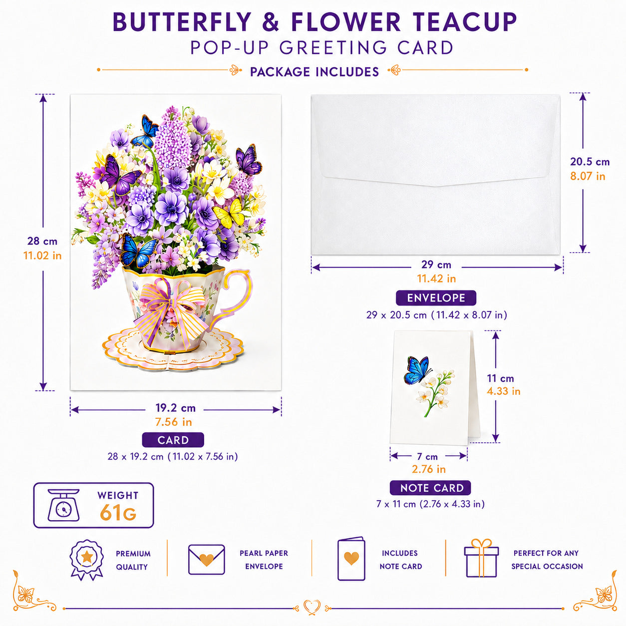 3D Pop Up Tea Cup Flower Birthday Cards, Happy Birthday Greeting Cards
