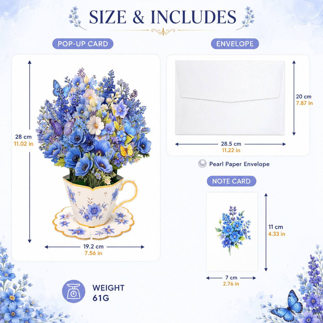 3D Pop Up Tea Cup Flower Birthday Cards, Happy Birthday Greeting Cards