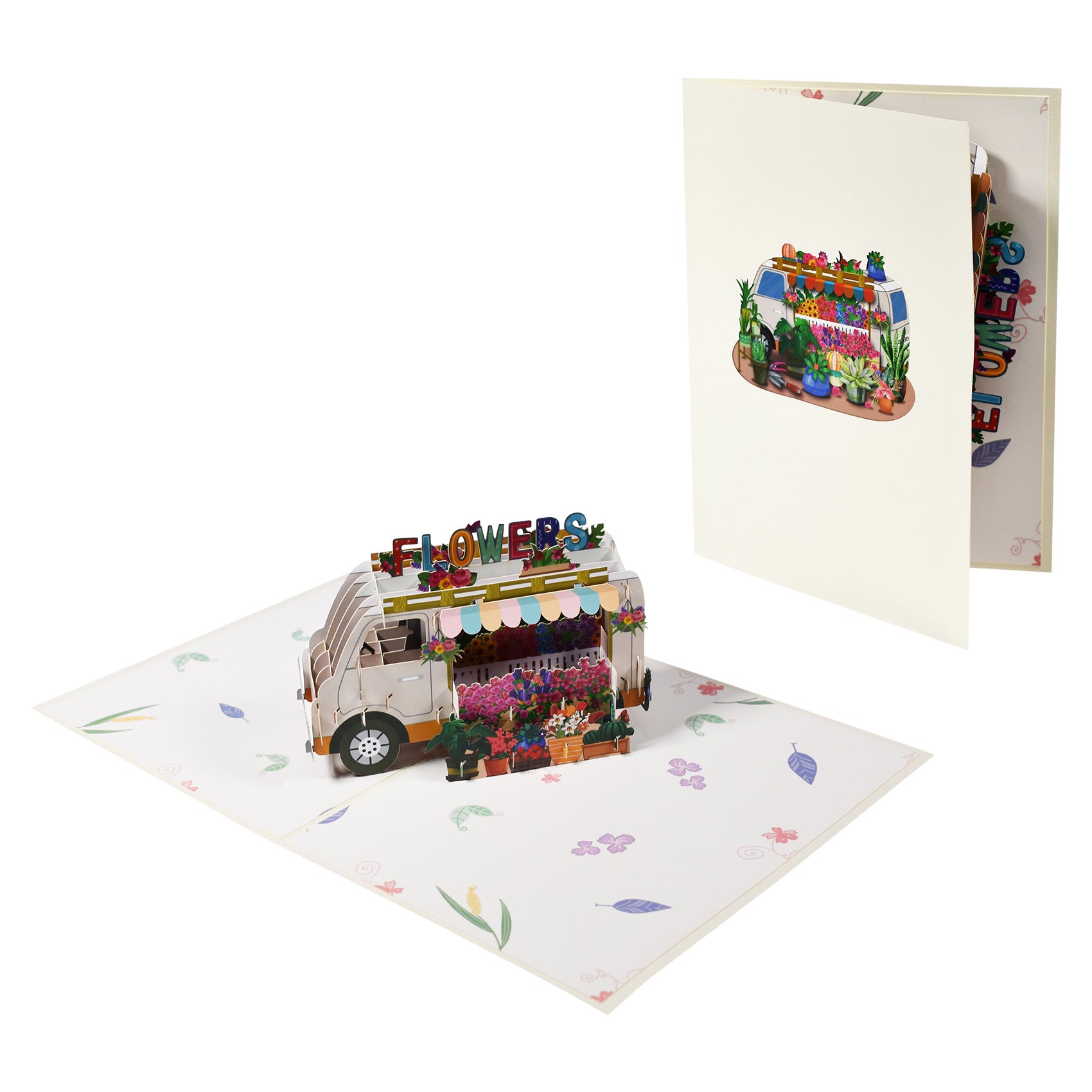 3D Pop UP Greeting Card, Truck Windmill Ferris Wheel Bicycle Sailboat Paper Card Desktop Oranment