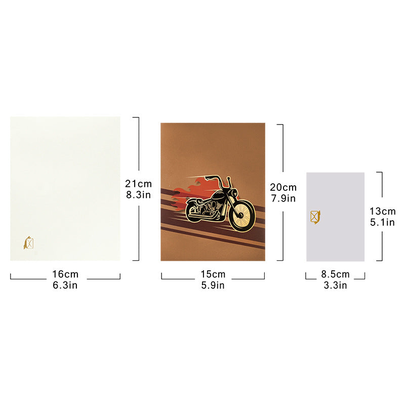 3D Pop UP Greeting Card, Truck Windmill Ferris Wheel Bicycle Sailboat Paper Card Desktop Oranment