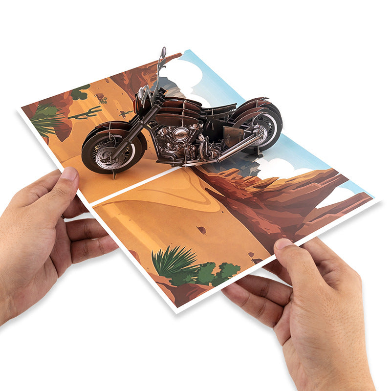 Motorcycle 3D Pop-Up Card