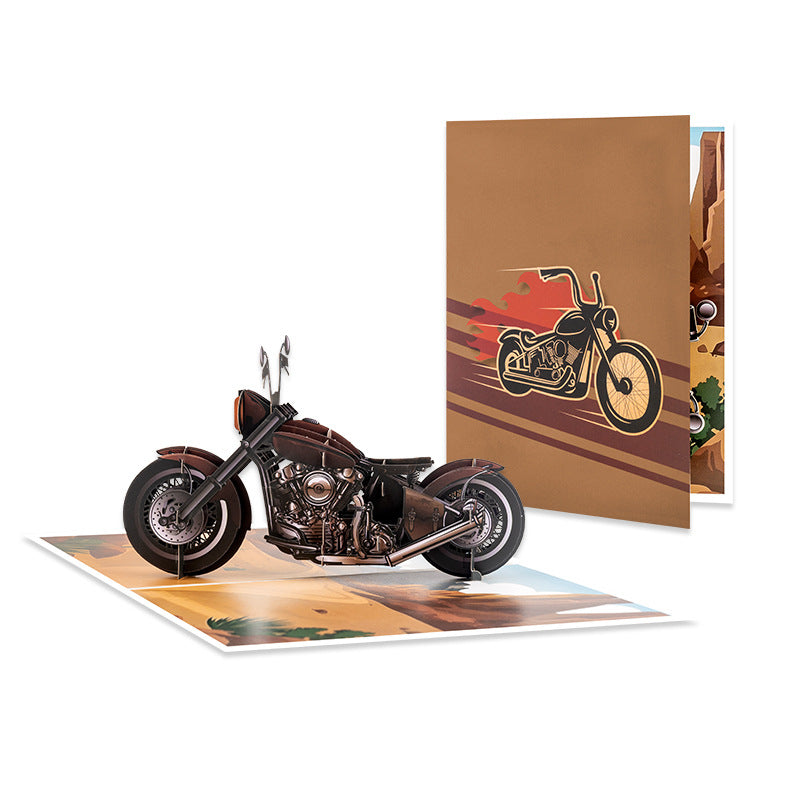 3D Pop UP Greeting Card, Truck Windmill Ferris Wheel Bicycle Sailboat Paper Card Desktop Oranment
