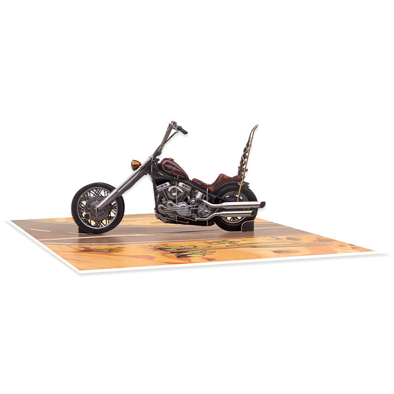 High-handlebar Motorcycle Greeting Card