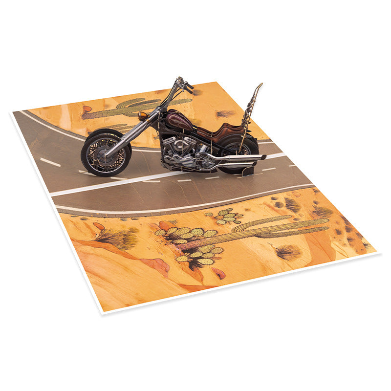 High-handlebar Motorcycle Greeting Card