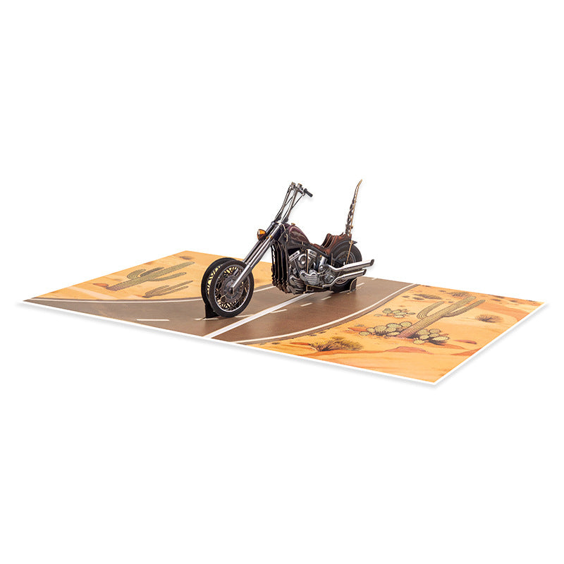 High-handlebar Motorcycle Greeting Card