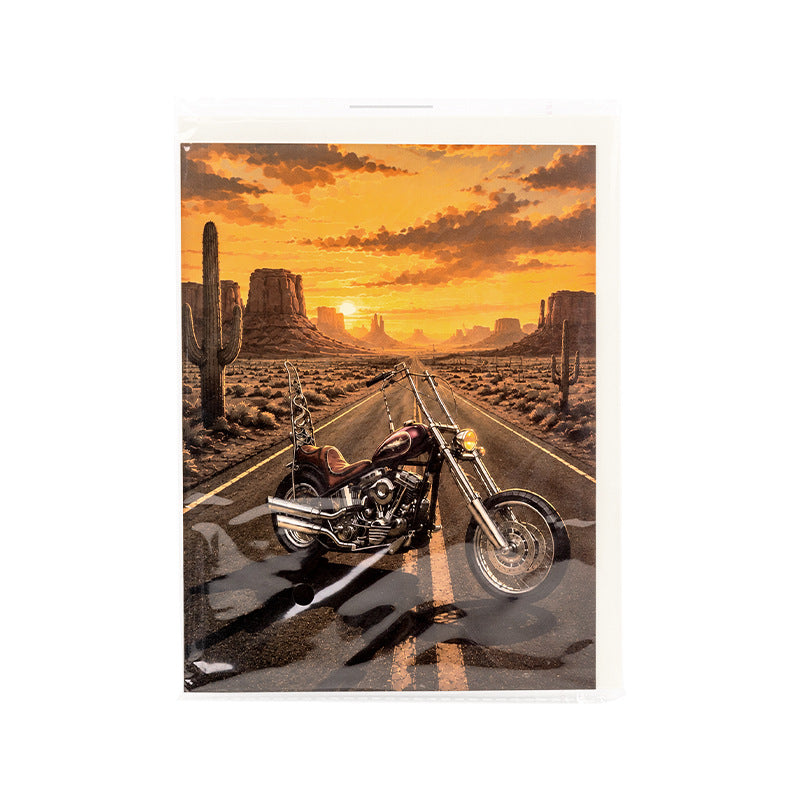 High-handlebar Motorcycle Greeting Card