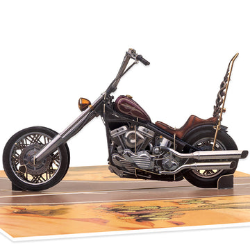 High-handlebar Motorcycle Greeting Card