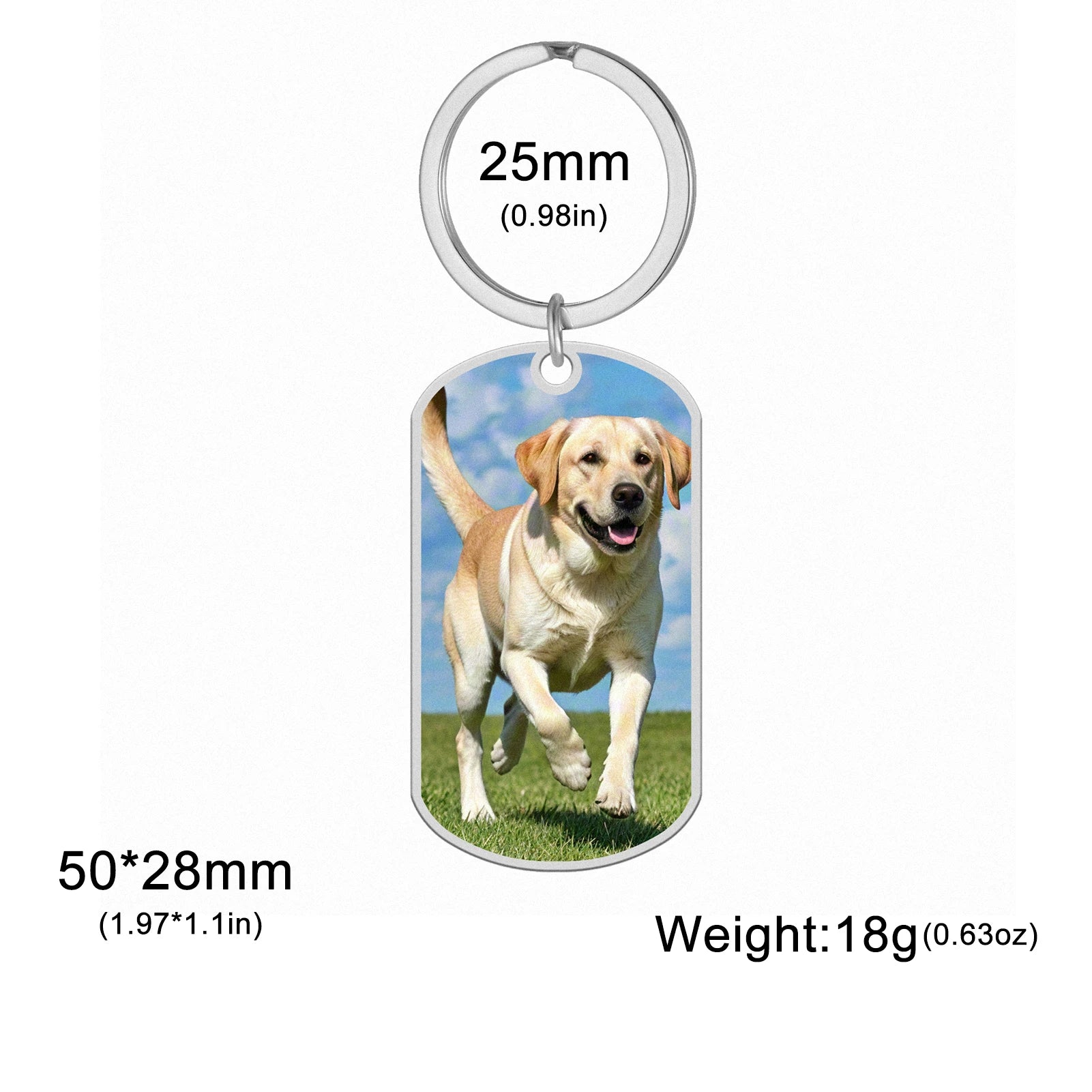 Print Demand Photo Keychain Personalized Custom Gift For Women Men Mother Father Dad Kid Child Family Stainless Steel Key Ring