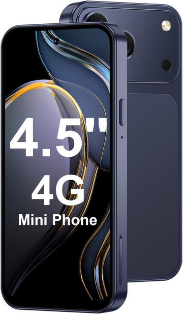 4.5'' 3G+64GB Mini Phone Unlocked 4G Mobile Smartphone with 2000mAh Battery Compact Backup Mini Phone for Kids & Students Dual SIM Face ID