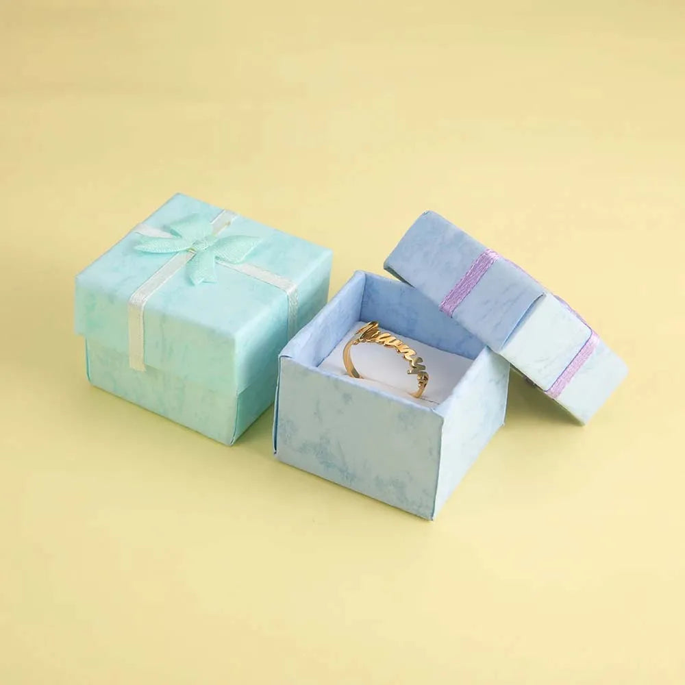 Custom Double First Name Finger Ring For Women Men Personalized Rings Couple Family Gift Gold Color Stainless Steel Jewelry